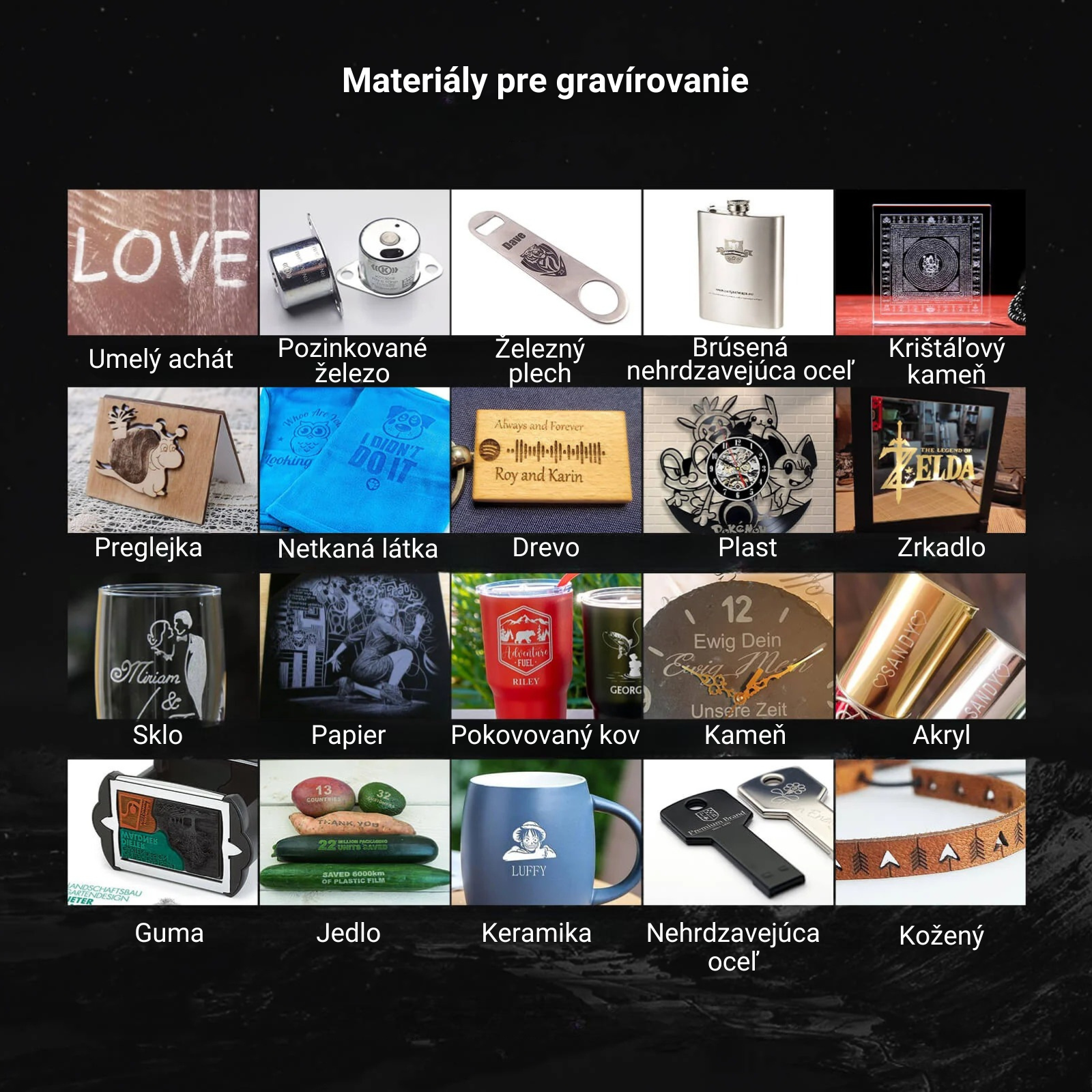 atomstack materialy pre gravirovanie